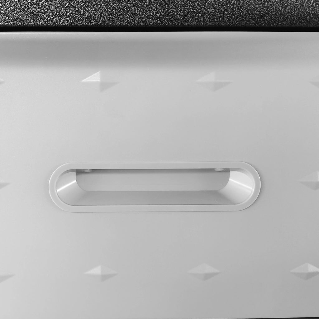 Cassettiera portautensili in metallo con ruote 75x42x88 cm a 3 cassetti nero/grigio