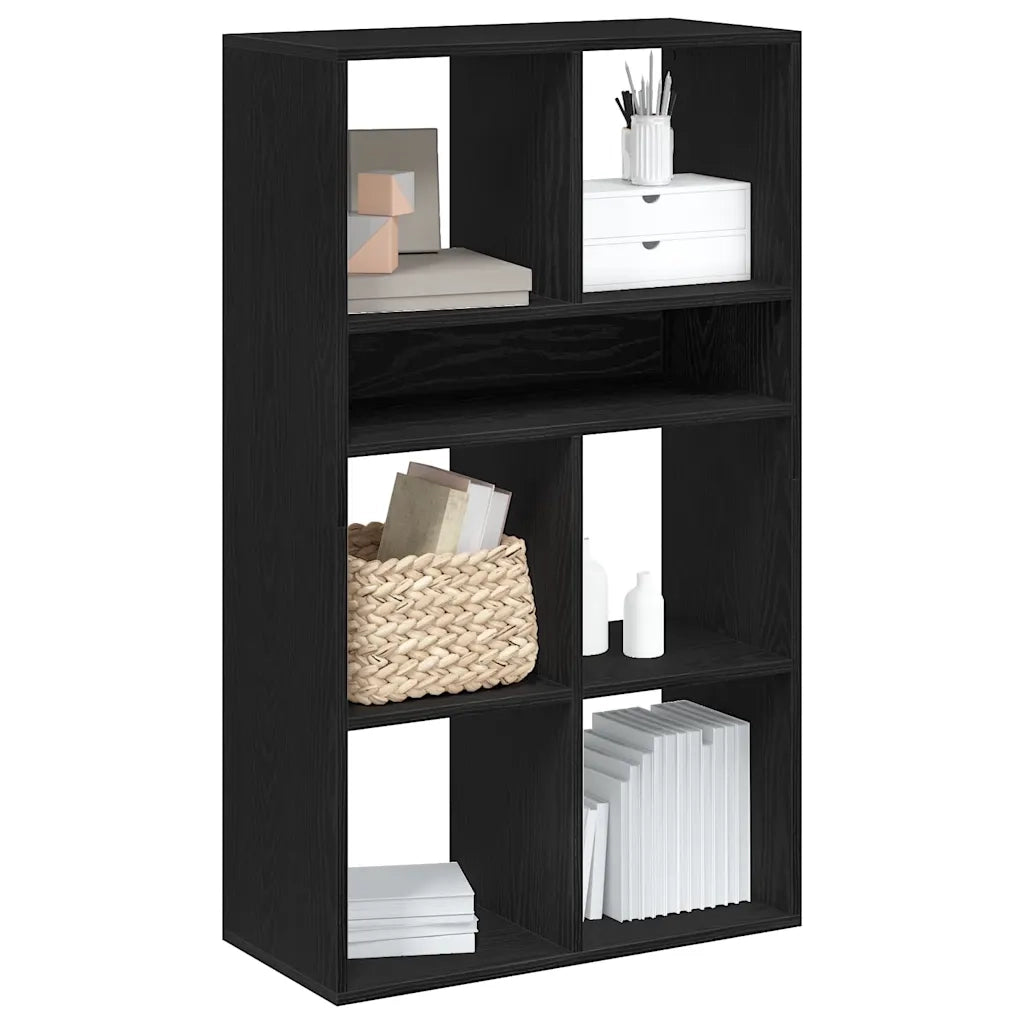 Libreria Nera 66x31x112 cm in Legno Multistrato 860302