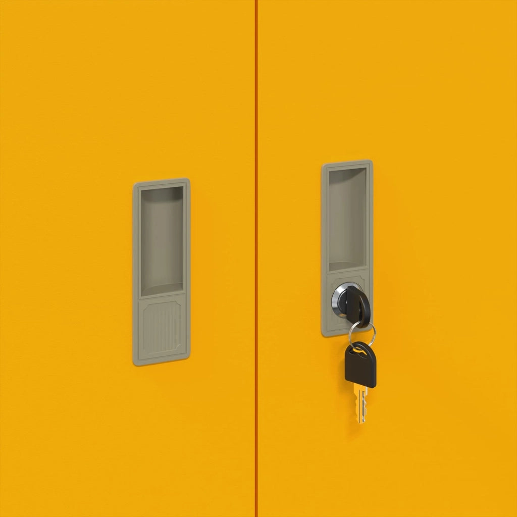 Armadio Giallo senape 90 x 40 x 70 cm Acciaio 891637
