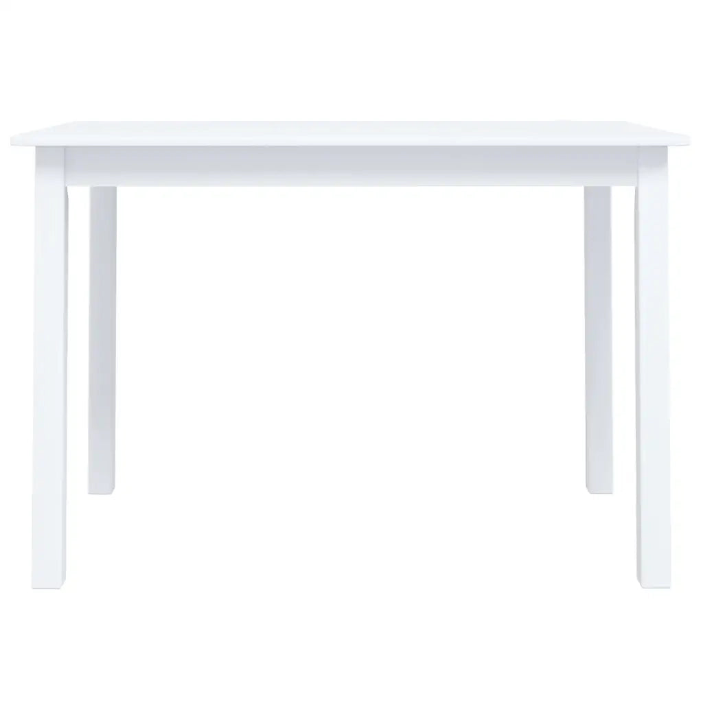 Tavolo da Pranzo | Tavolo da cucina Bianco 114x71x75cm in Legno Massello di Hevea