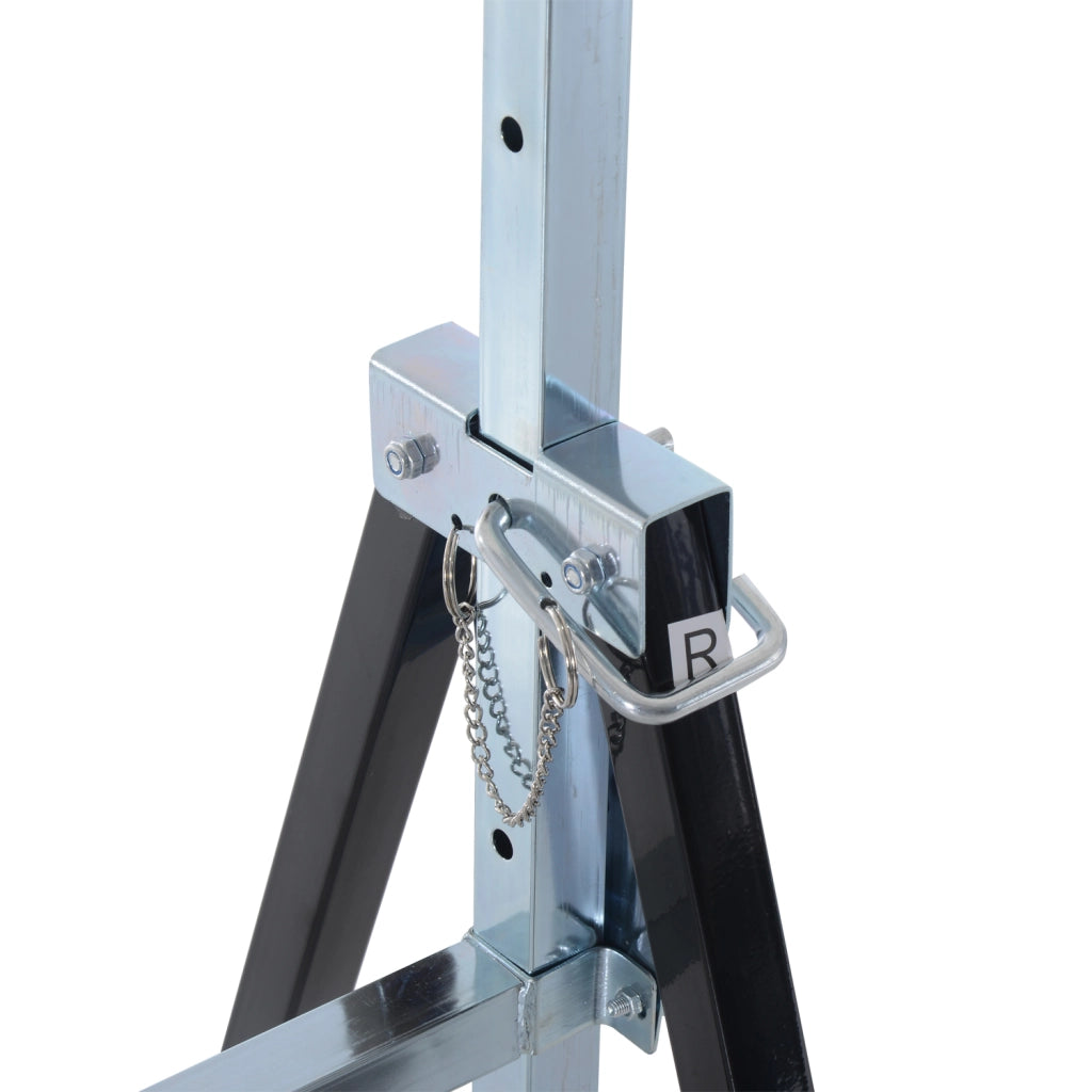 Tavolo Pieghevole Regolabile ¨C Zephmum ¨C Nero 80-130 cm