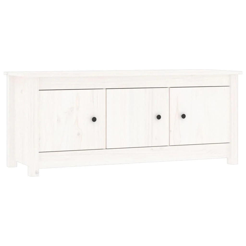 Scarpiera mobiletto portascarpe mobile per ingresso/corridoio/soggiorno 110 x 38 x 45,5 cm legno di pino massiccio bianco 02_0021440