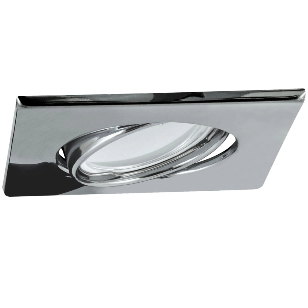 Faretti incasso quadrati cromo 3pz GU10 Polux OLIN