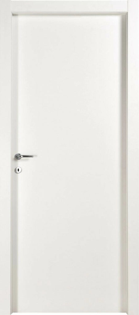 PORTA A BATTENTI DA INTERNO CON SERRATURA MOD.MICROTEC BIANCO CM.210x70 REVERSIBILE