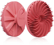 Borsetto per il corpo in silicone, Spazzolino esfoliante morbido per la pelle sensibile, Spazzolino per il bagno, Spazzolino per la doccia, Borsetto per il corpo, Spazzolino esfoliante, Schiuma cremosa, Maniglia antiscivolo, 1 pezzo, Rosa