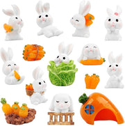 Set di figurine da giardino in miniatura - decorazione per tavola da 1 pollice di altezza