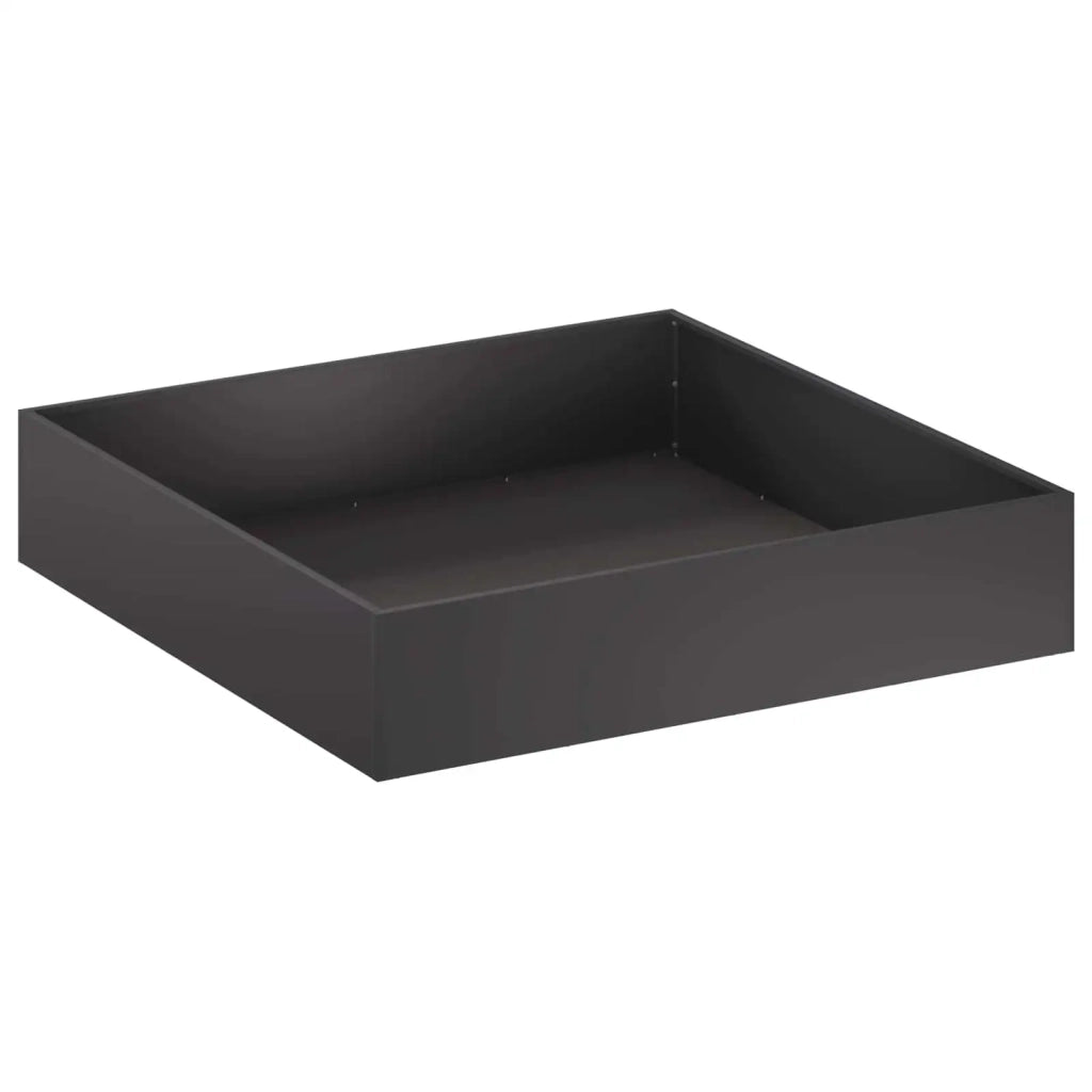 Vaso da giardino Nero 80 x 80 x 20 cm Acciaio laminato a freddo 8005008