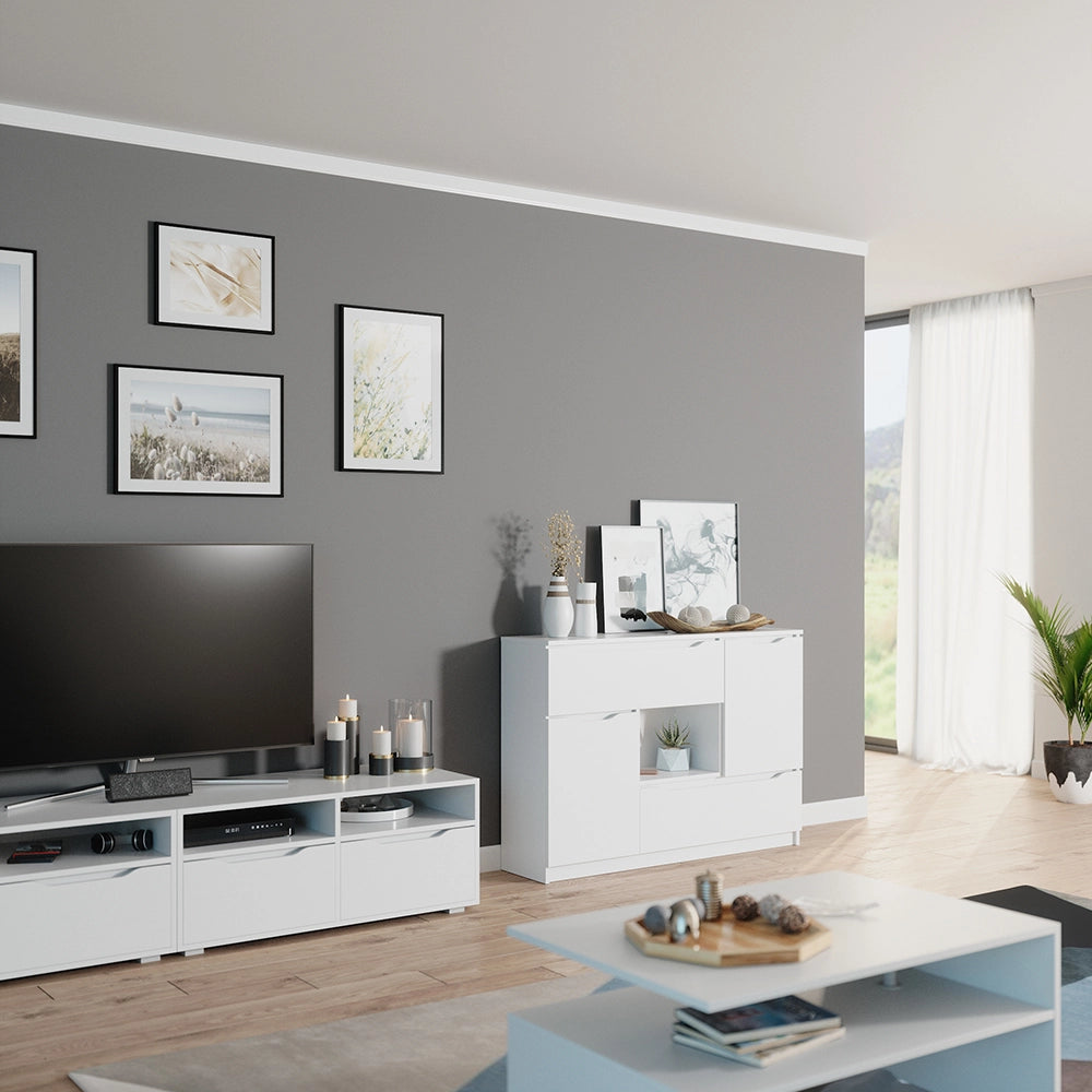 Vicco Cassettiera per camera da letto Bianco 30 x 84 cm