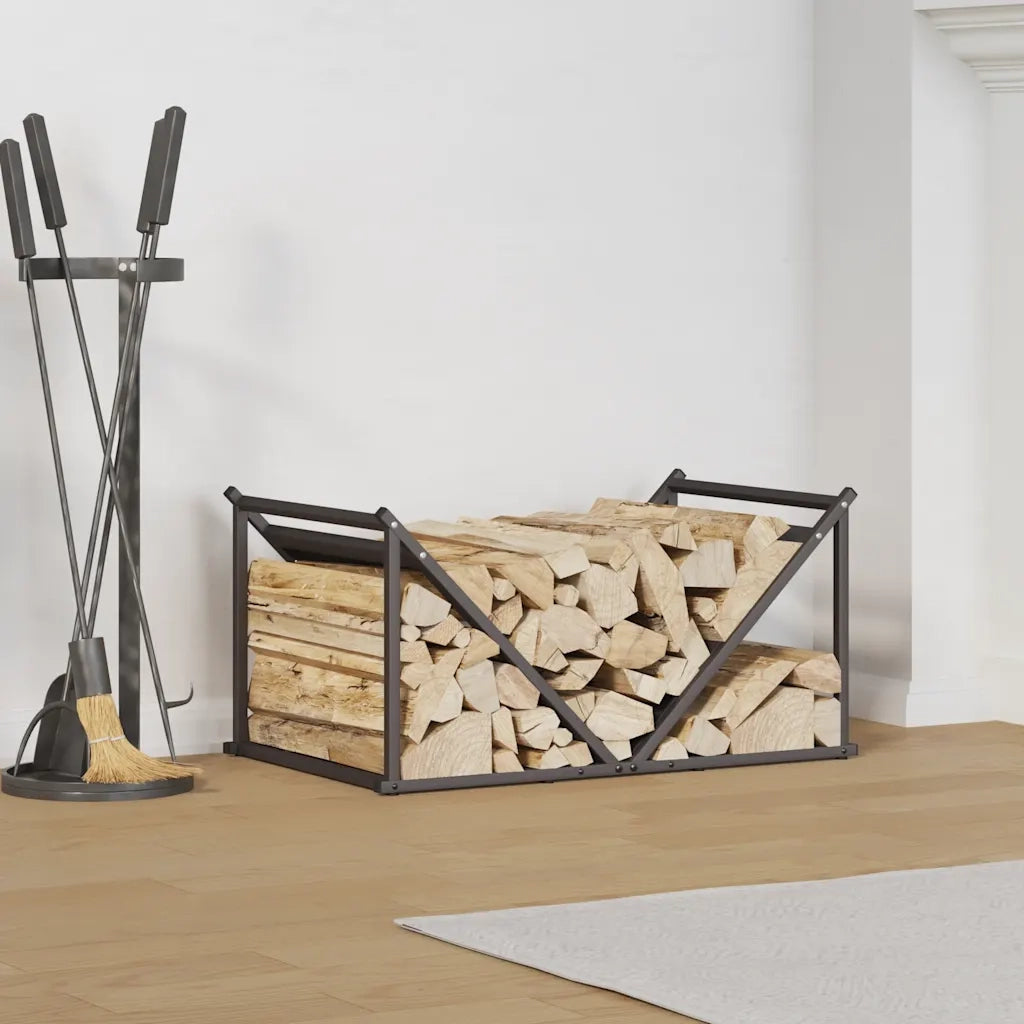 Rastrelliera per Legna da Ardere Nera 70x43x34,5 cm CFW6989499