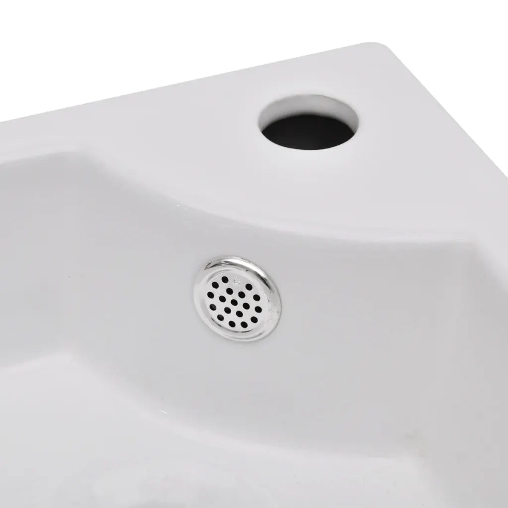 Lavandino con Troppopieno 45x32x12,5 cm Bianco 140697