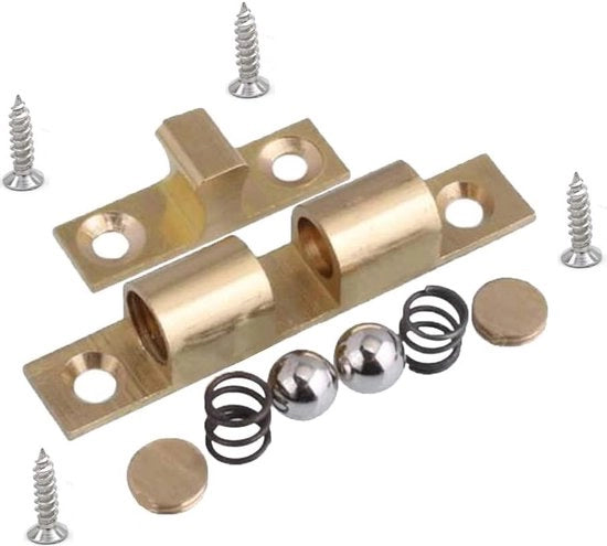 Doppio Blocco Rottura, 8 Viti di Bloccaggio a Sfera per Mobili, Blocco Rottura Regolabile, Fermo Rottura in Ottone per Armadi Bagno (10 * 47 mm)