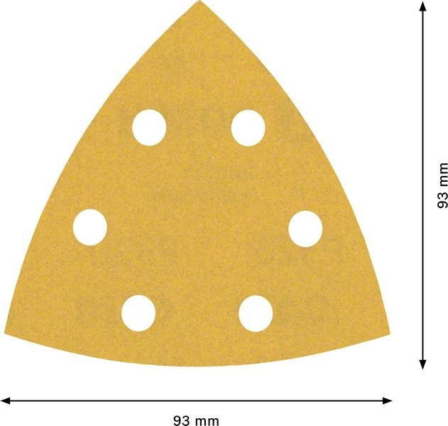 2608900830 - Set 5 fogli Abrasivi C470 , P320 , EXPERT for LEGNO+VERNICE , 93mm