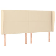 Testiera | Testata ad Orecchio Crema 183x23x118/128 cm in Tessuto