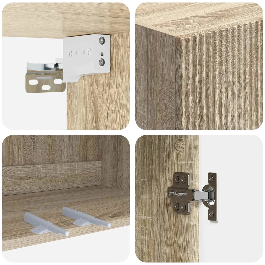 Mobiletto a muro Rovere Sonoma 66 x 34,5 x 90 cm 898397
