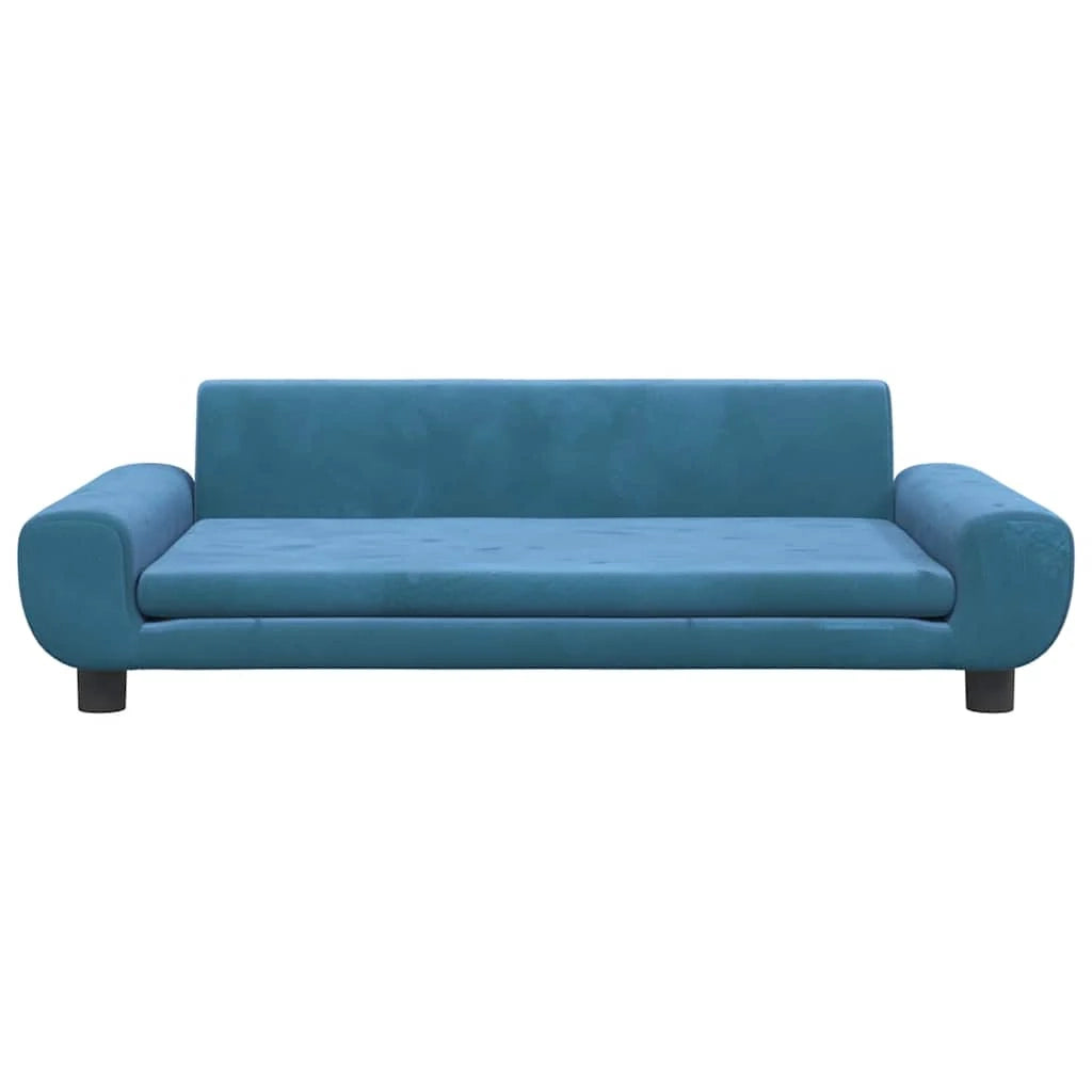 Cuccia per cani con cesto divano confortevole 100 x 54 x 33 cm velluto blu 02_0042606
