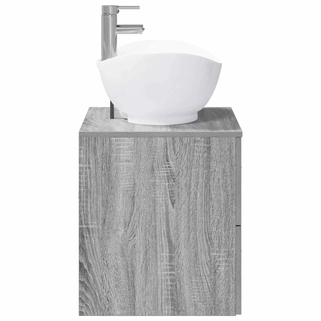 Set di mobili per il bagno Sonoma grigio Legno ingegnerizzato 3404403