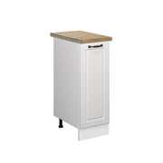 Armadio cucina dispensa alto R-Line Bianco rustico/Bianco 30 cm, PL Rovere Vicco