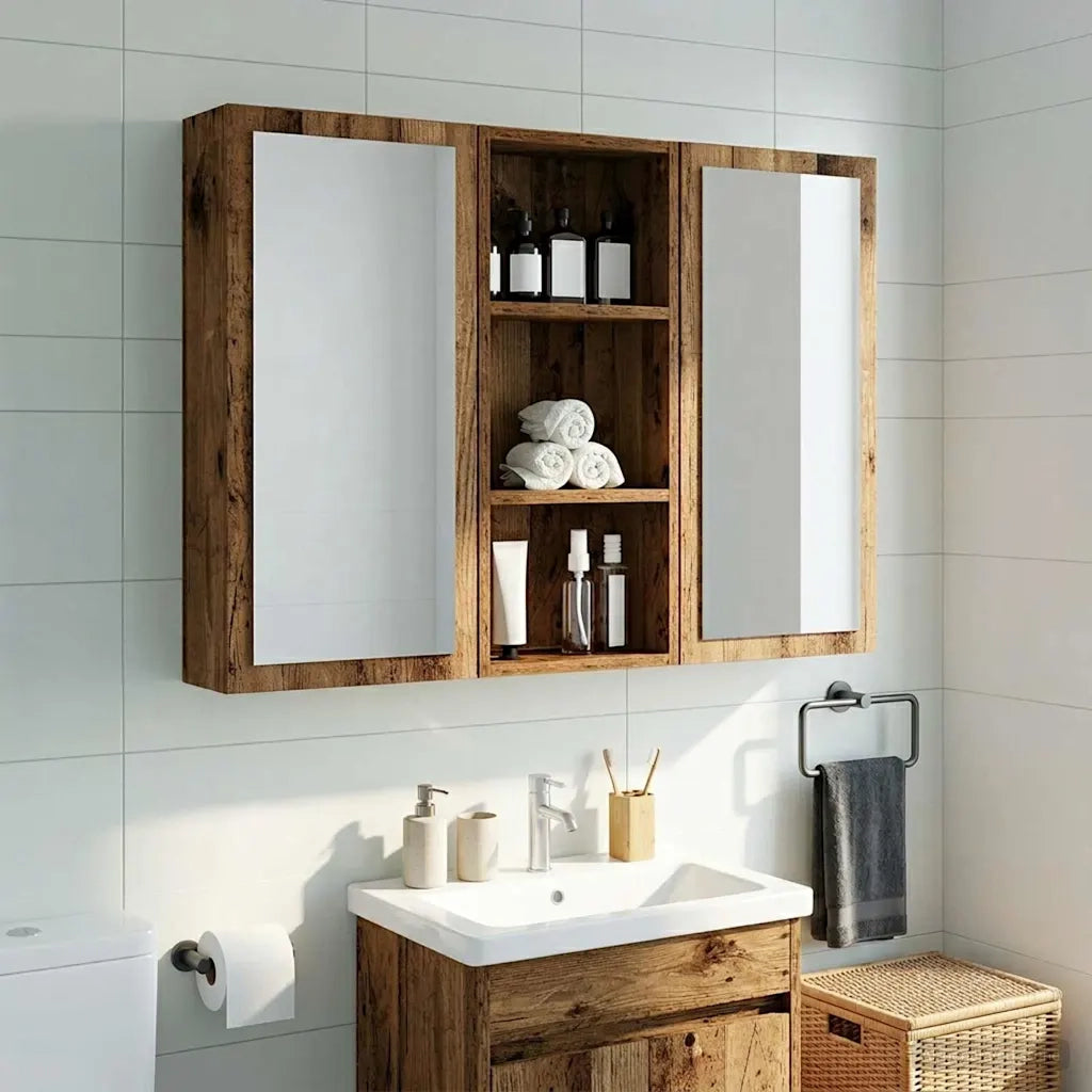 Armadio da bagno a muro Legno vecchio 30 x 14 x 70 cm
