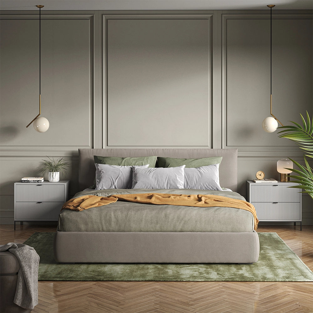 Vicco Comodino camera da letto Grigio 36 x 60 cm Set di 2