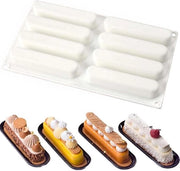 Silicone Eclair non adatto per mousse-cake e brownie - 8 celle - forma per dessert - forma per dolci da forno - creare chocomousse