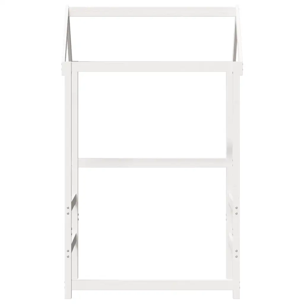 Tetto Letto Bambini Bianco 118x70x176,5 cm Legno Massello Pino 846986