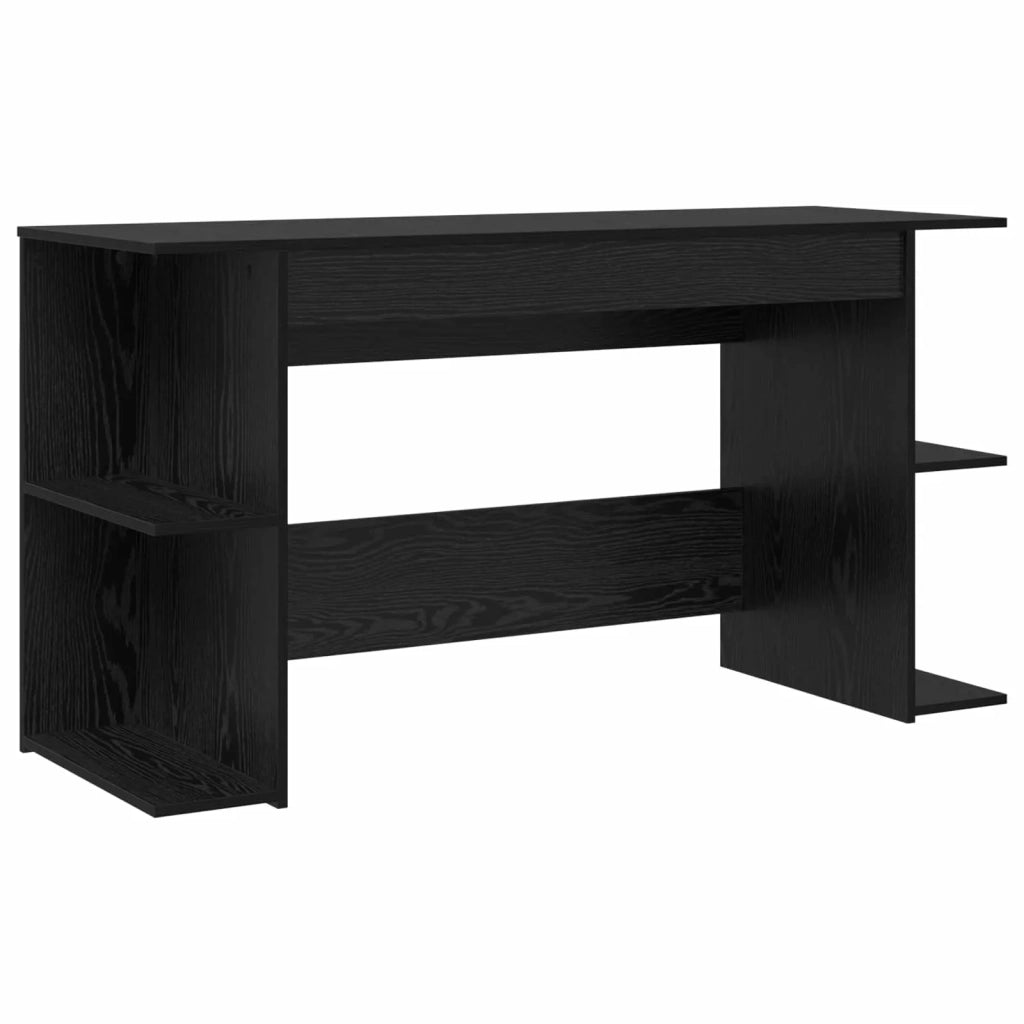 Scrivania Rovere nero 140 x 50 x 75 cm Legno multistrato 879649