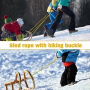 Slee touw 4 m - Corda con anello per slee - Slee premium con manico - Trazione del slee - Sci di discesa in inverno .