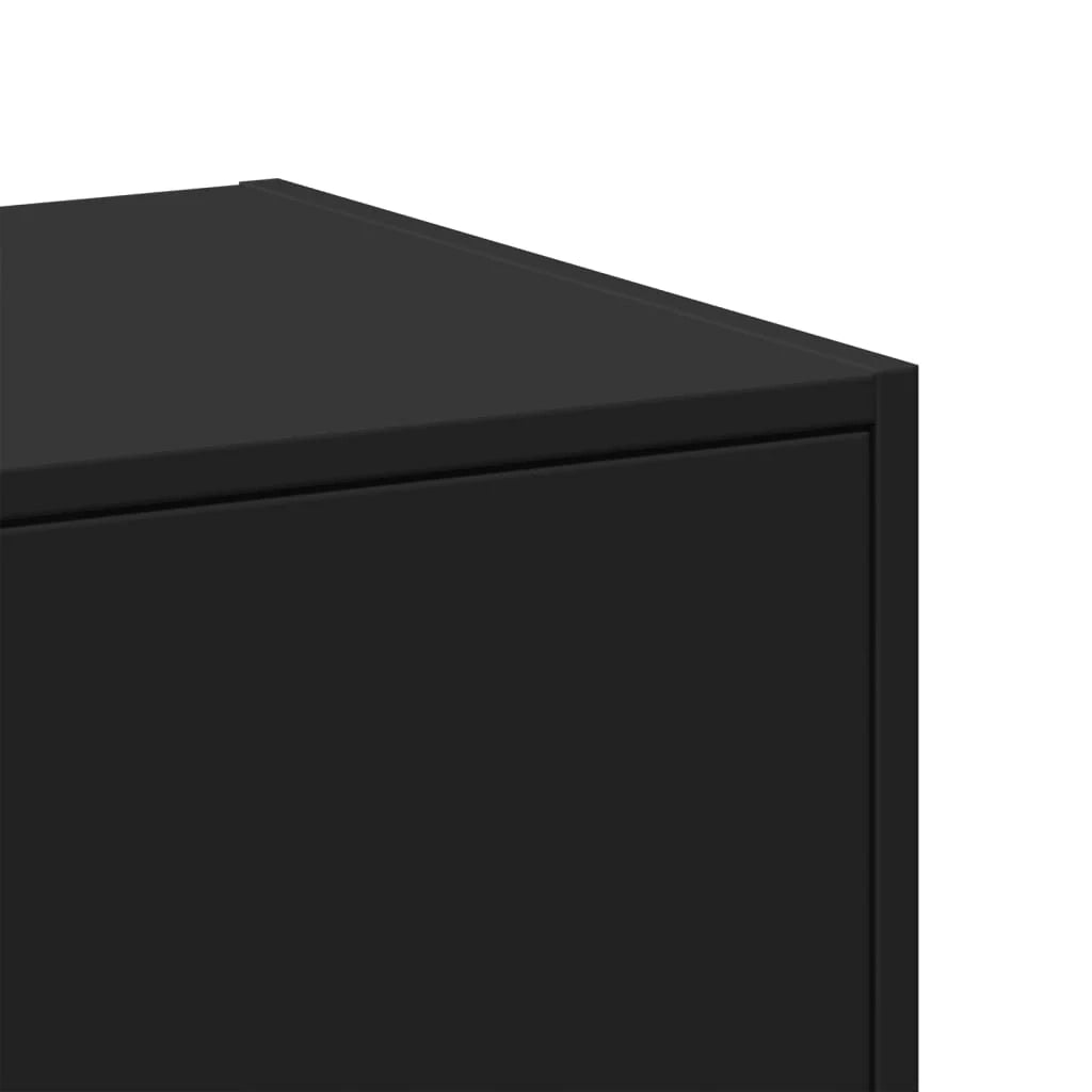 Mobiletto multiuso per farmacia contenitore 40 x 41 x 174 cm stile moderno legno ingegnerizzato nero 02_0055668
