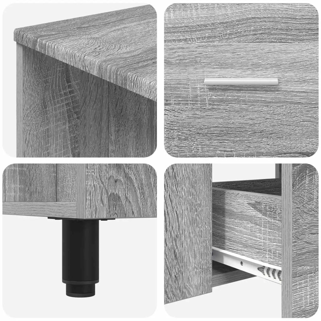 Mobiletto da bagno Sonoma grigio 80 x 35 x 60 cm