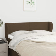 Testiera ad Orecchio-Testata con Orecchie Marrone Scuro 147x23x78/88 cm in Tessuto 999315