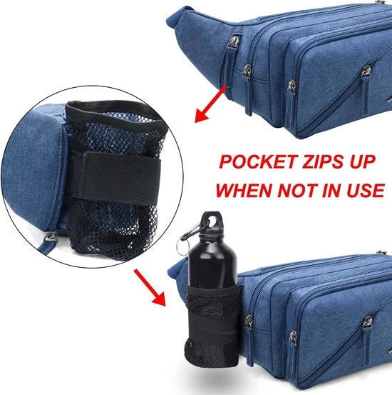 Heuptas per Uomini Donne Heuptas con Porta Oli, Heuptas Regolabile per Escursionismo Heuptas per Camminare Arrampicare Viaggiare Hiken Sport Heuptas (Azzurro)