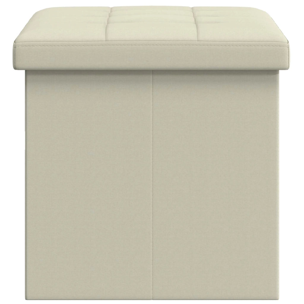 Panchina di stoccaggio pieghevole Bianco Tela 42045231