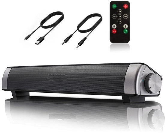 Barra sonora con sottoscala wireless - Box - Altoparlante TV - Barre sonore - Bluetooth - Sottoscala integrata - Home cinema audio - Nero