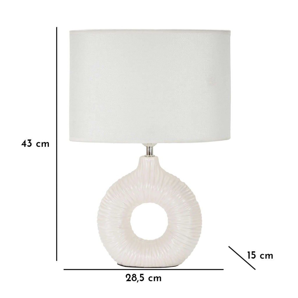 Mirny, Lampada da Tavolo Necessaria 1 Lampadina, Bianco