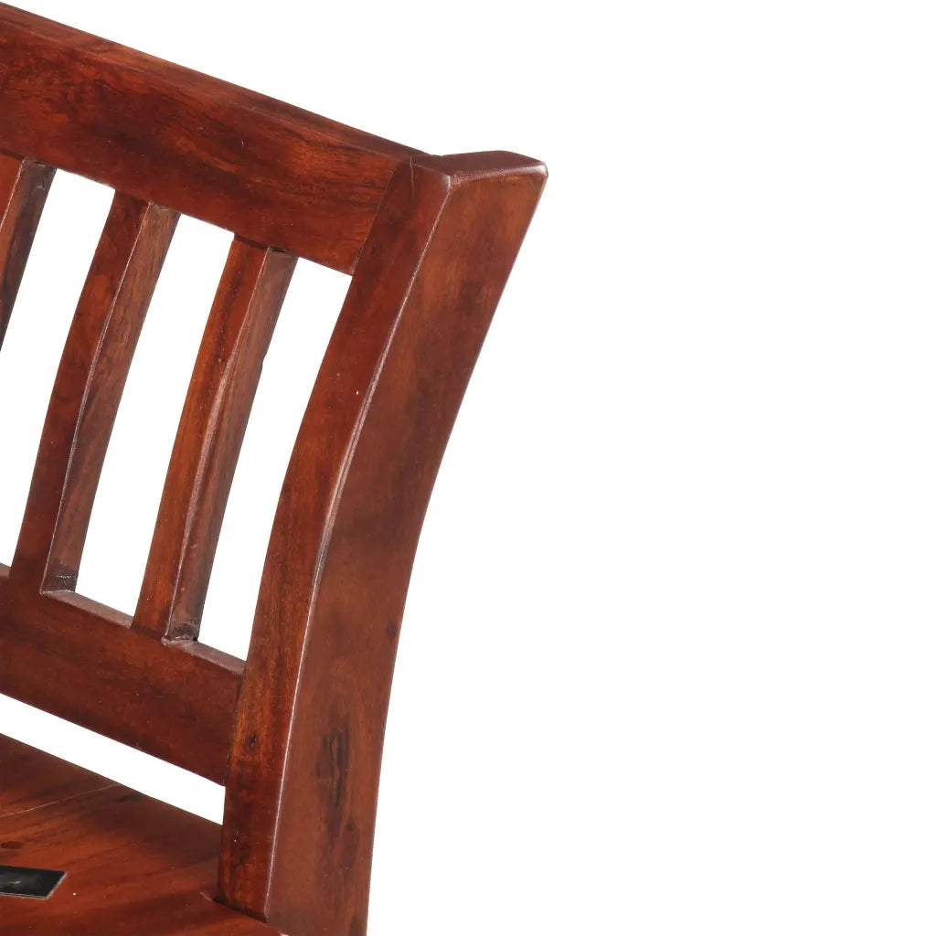 Panca-Sgabello 111 cm in Legno Massello di Acacia