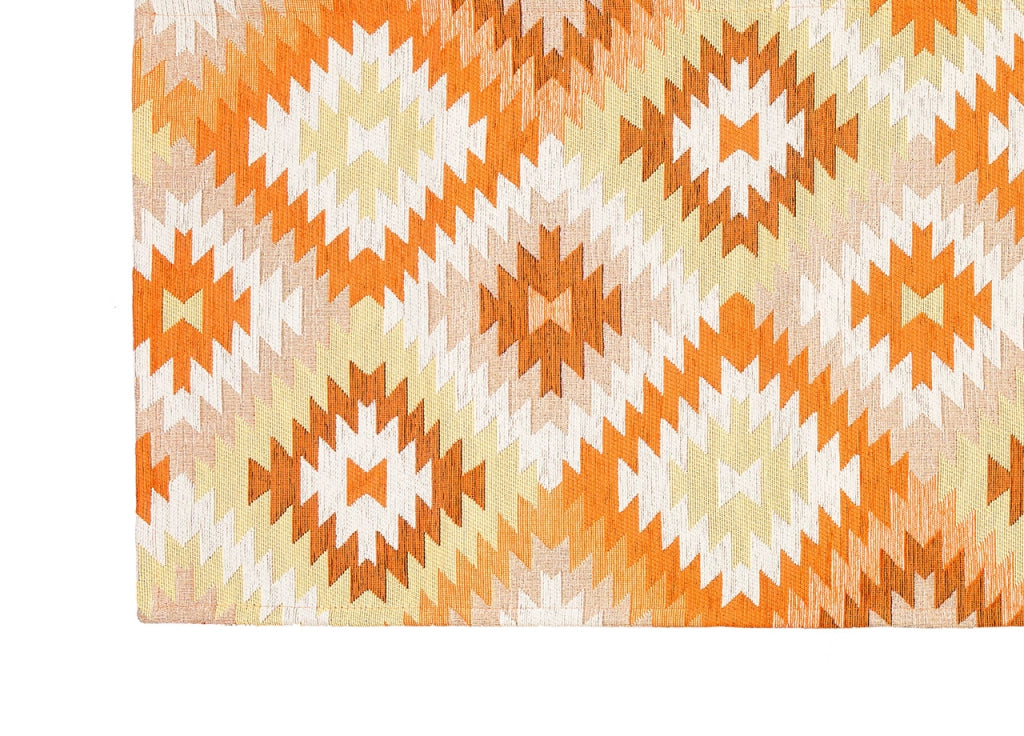 Tappeto Arredo Antiscivolo Camera Salotto Disegno Astratto Geometrico Avana By Suardi - 140x200 - Arancio