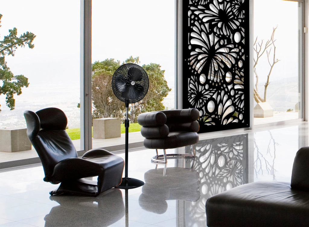 BUTTERFLY - Pannello in PVC traforato - Parasole Colore: nero, Misura: 73x148 cm