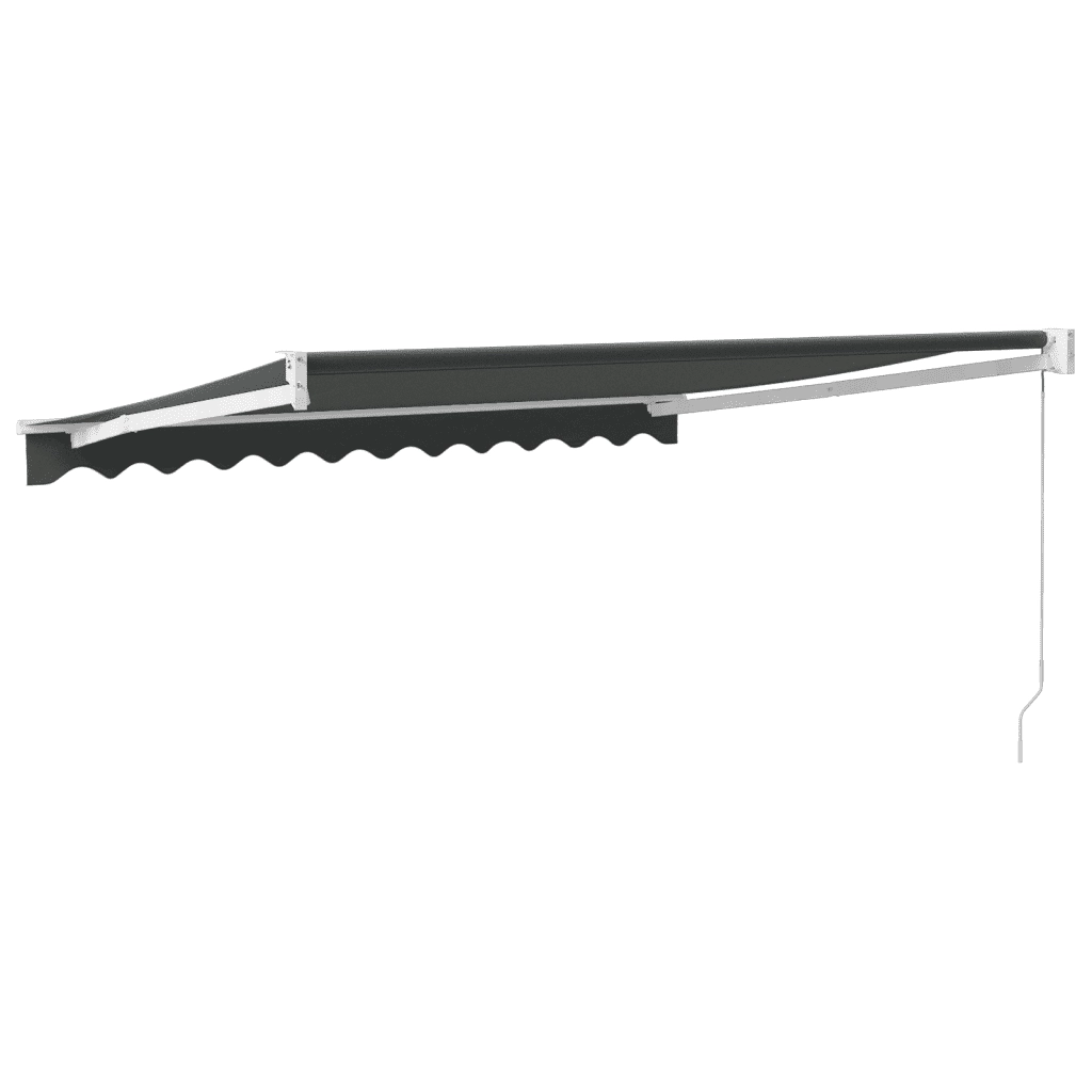 Tenda da Sole Retrattile-Tenda parasole per Patio Antracite 3x2,5 m Tessuto e Alluminio 702874