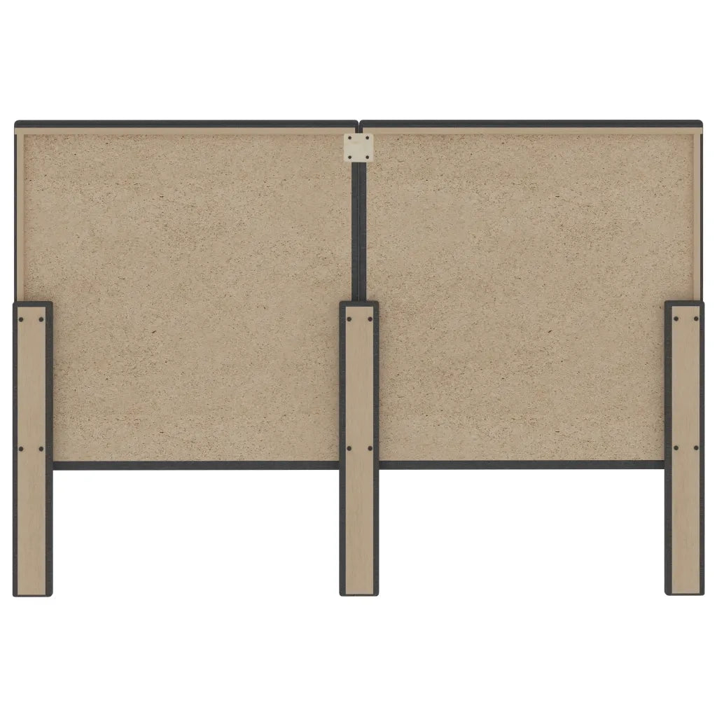 Testiera Letto Trapuntata Grigio Scuro in Tessuto 140x200 cm