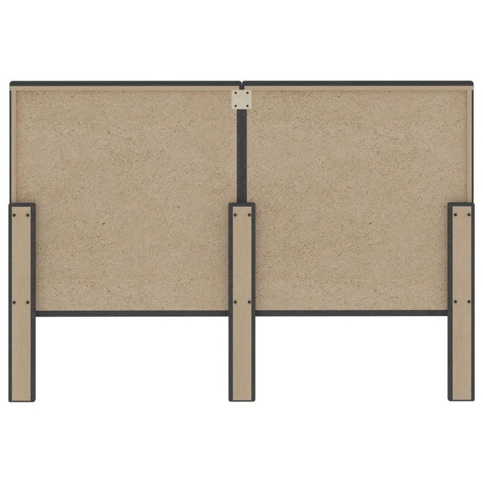 Testiera Letto Trapuntata Grigio Scuro in Tessuto 140x200 cm