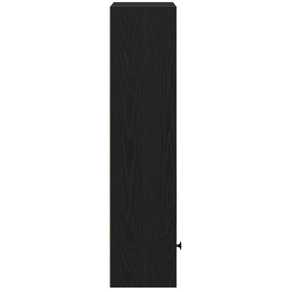 vidaXL Libreria Rovere Nero 31x24x102 cm in Legno Multistrato