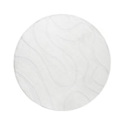 Tappeto da salotto jacquard 160 cm a pelo corto bianco sporco Stile Moderno