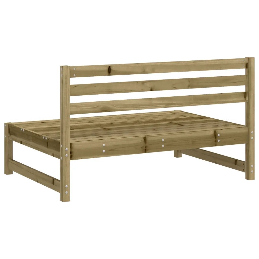 Divano componibile-Divani Centrali da Giardino 2pz 120x80 cm Legno Impregnato Pino