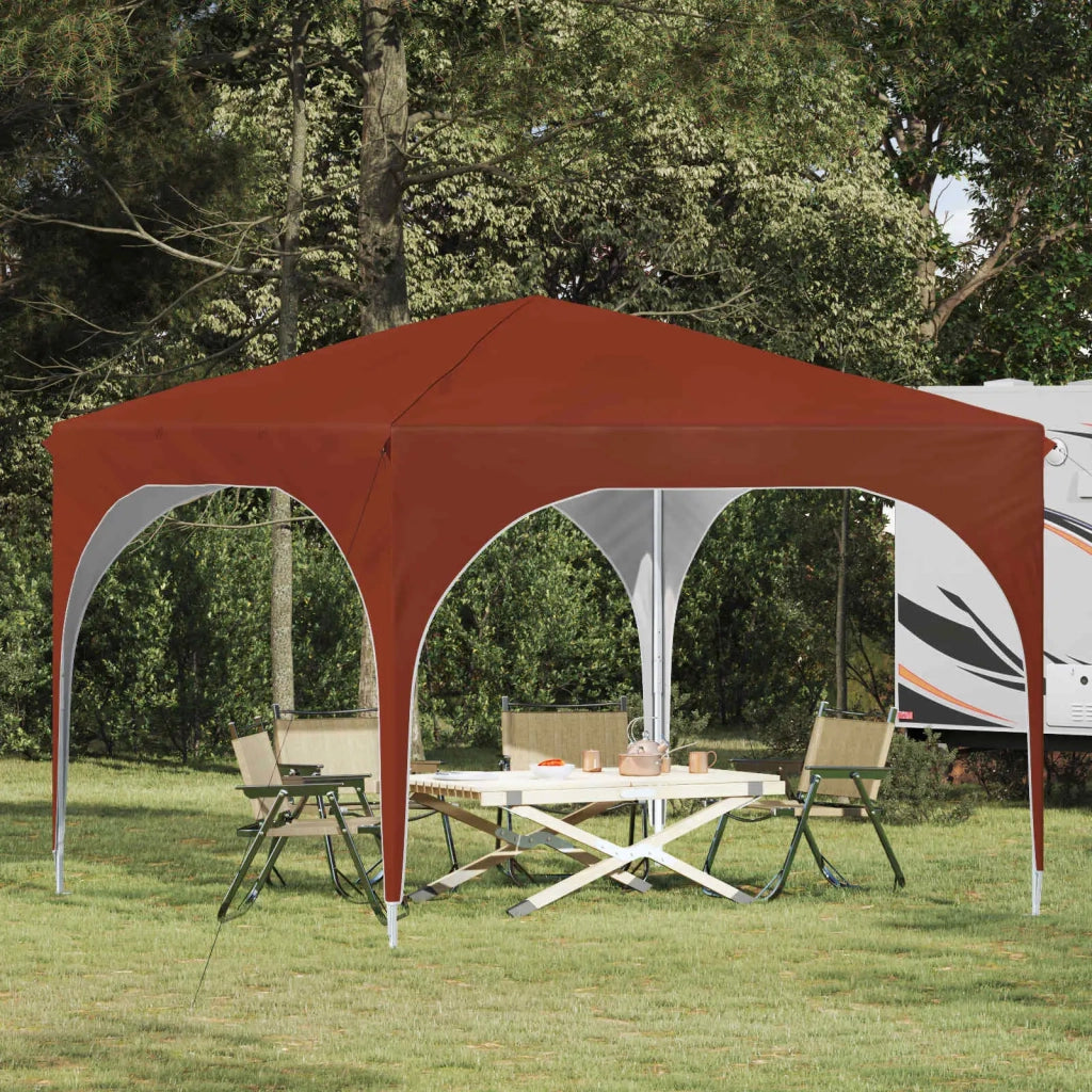 Tenda per feste a pop-up-Gazebo 290 x 290 x 245 cm Terracotta 141379