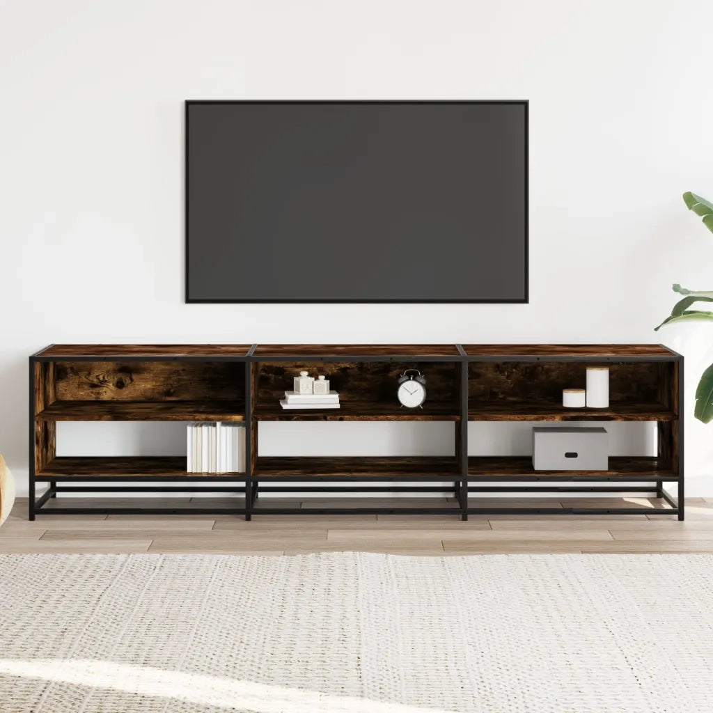 Mobile Porta TV-Mobile per TV-Credenza TV Rovere Fumo 180x40x46 cm in Truciolato