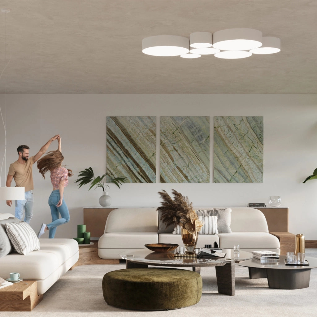 Plafoniera da soffitto PIAZZA 45 bianca Pure Lume