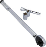 Chiave a bicicletta 40-210 Nm regolabile - 1/2 pollice quadrato - bocchette 17/19 mm - estensione argento