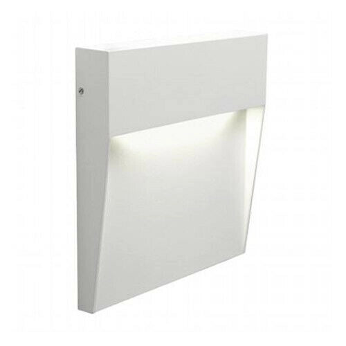 Applique Segnapasso Esterno a Parete Led Illuminazione Giardino Geo Square Sovil Misure e Watt: 10 cm - 3 W, Colore: Bianco
