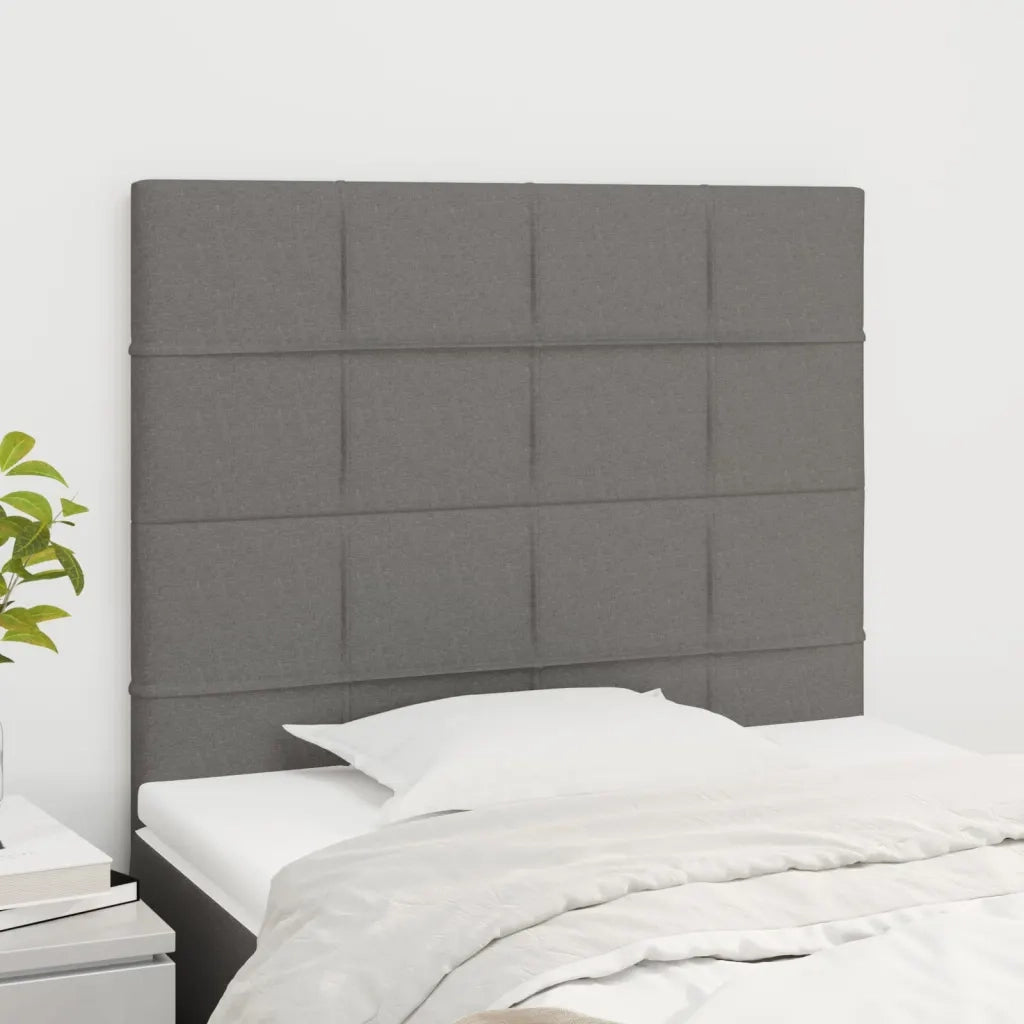 Testiera Grigio Scuro 100x5x118/128 cm Tessuto 3116323