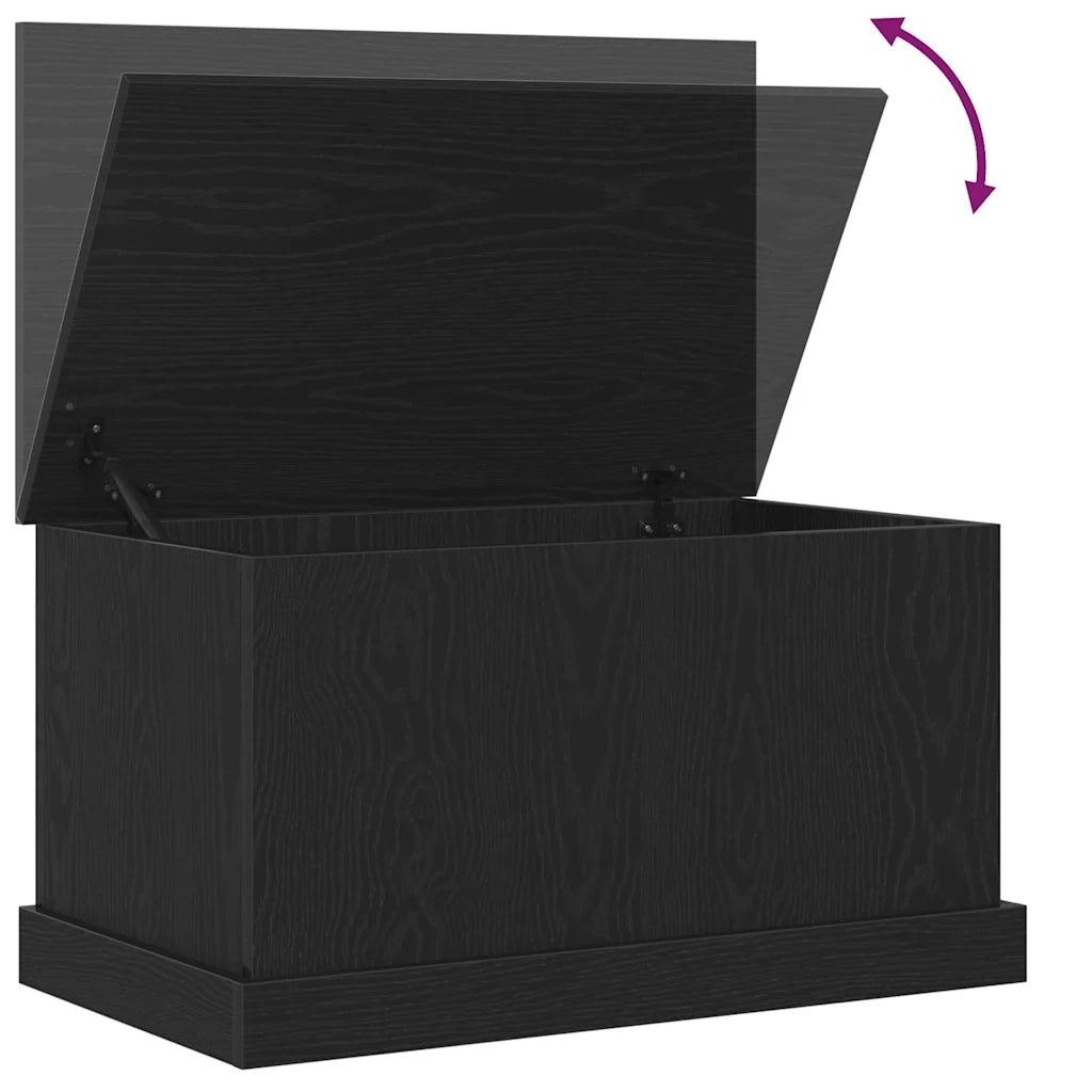 Scatola di Stoccaggio Rovere nero 70 x 40 x 38 cm 862826